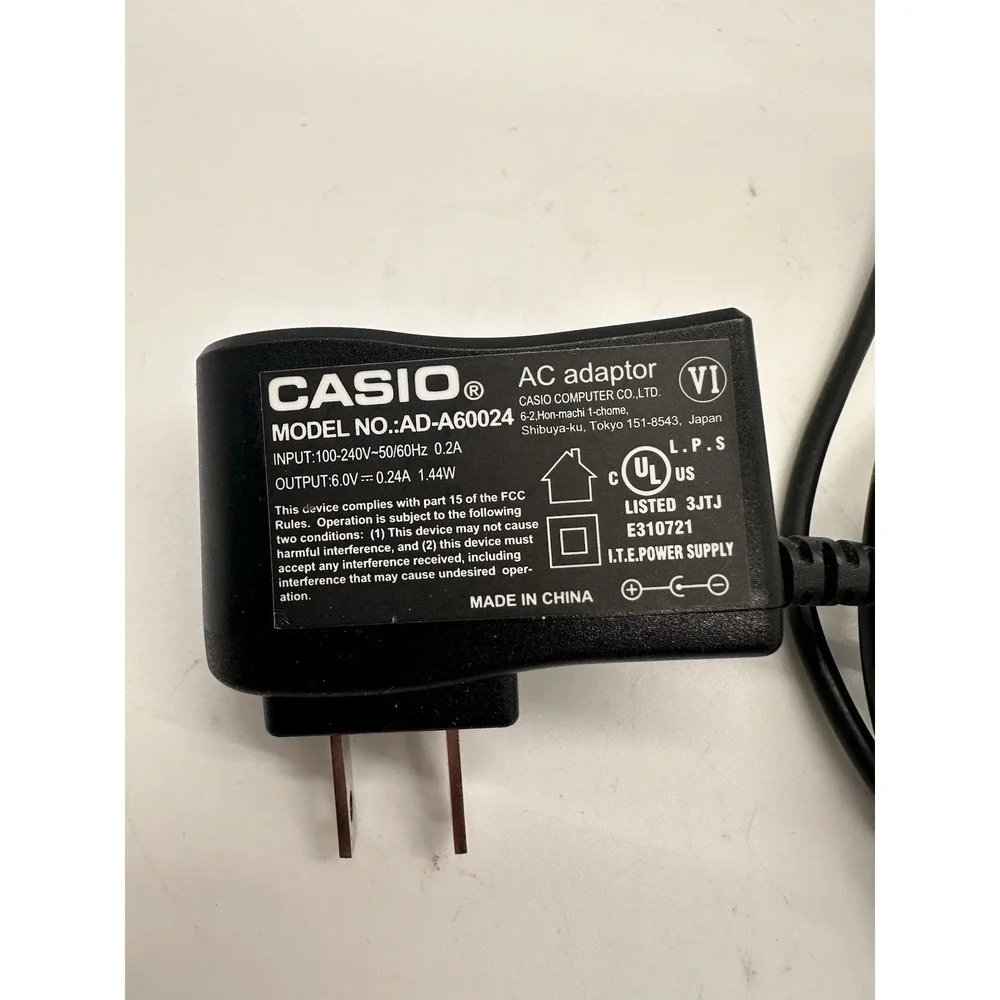 OEM Casio AC Adapter AD-A60024‎ Calculator Charger Power Supply Wall Charger